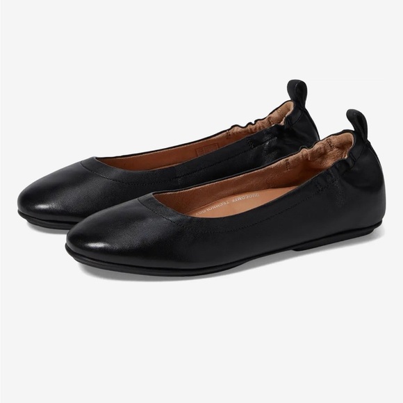 Fitflop Allegro Leather Ballerina Flats Black Size 10 - Picture 1 of 16